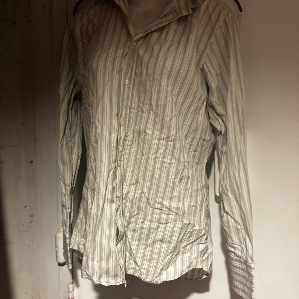 Miu Miu Casual Striped Shirt dress suit blouse classic top